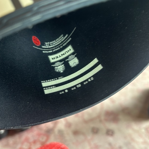 Hunter navy boots size 10/ 42 - Picture 4 of 9